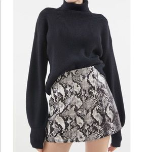 Snake print mini skirt